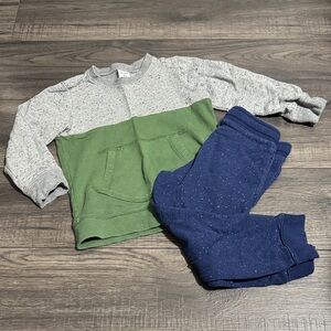 Carter's Gray Sweatshirt and Blue Pants Set